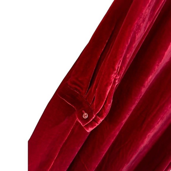 EILEEN FISHER Ruby Velvet Crew Neck Silk and Viscose Dress NEW Christmas Holiday - Picture 4 of 7